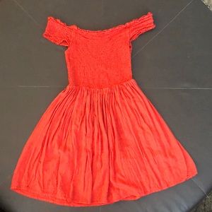 summertime red-orange dress